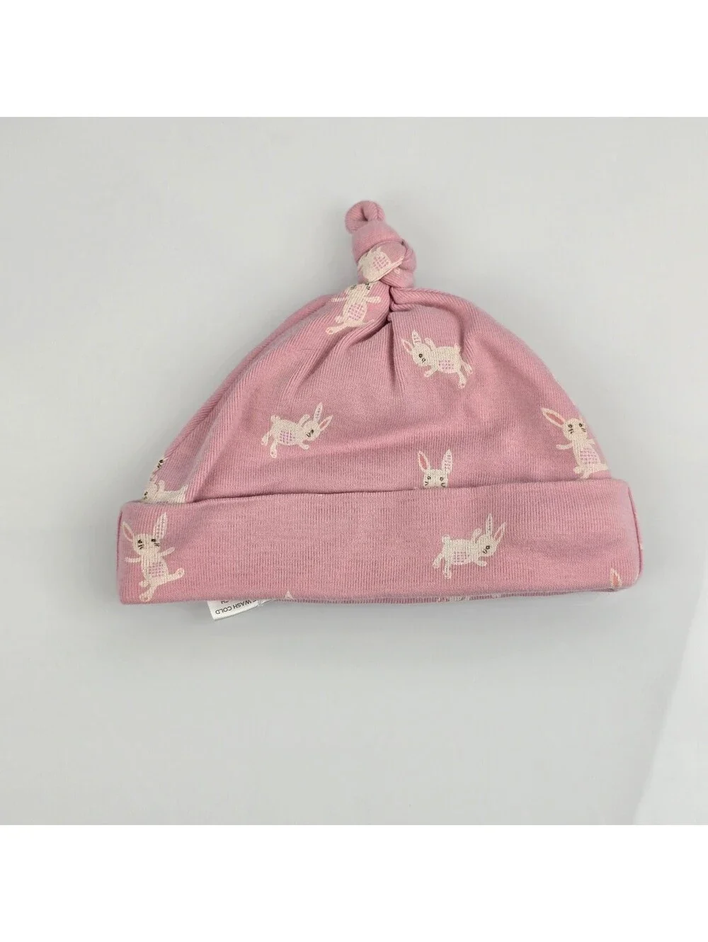 Baby Girl Clothes Gymboree 0-3 Month Pink Bunny Well Loved Knot Infant Cap Hat